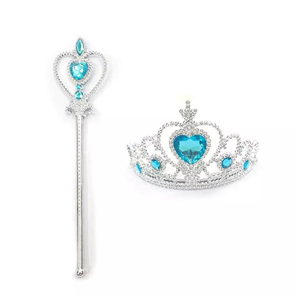 Set Phụ Kiện Vương Miện + Gậy Phép Elsa Cho Bé Gái - HM0285