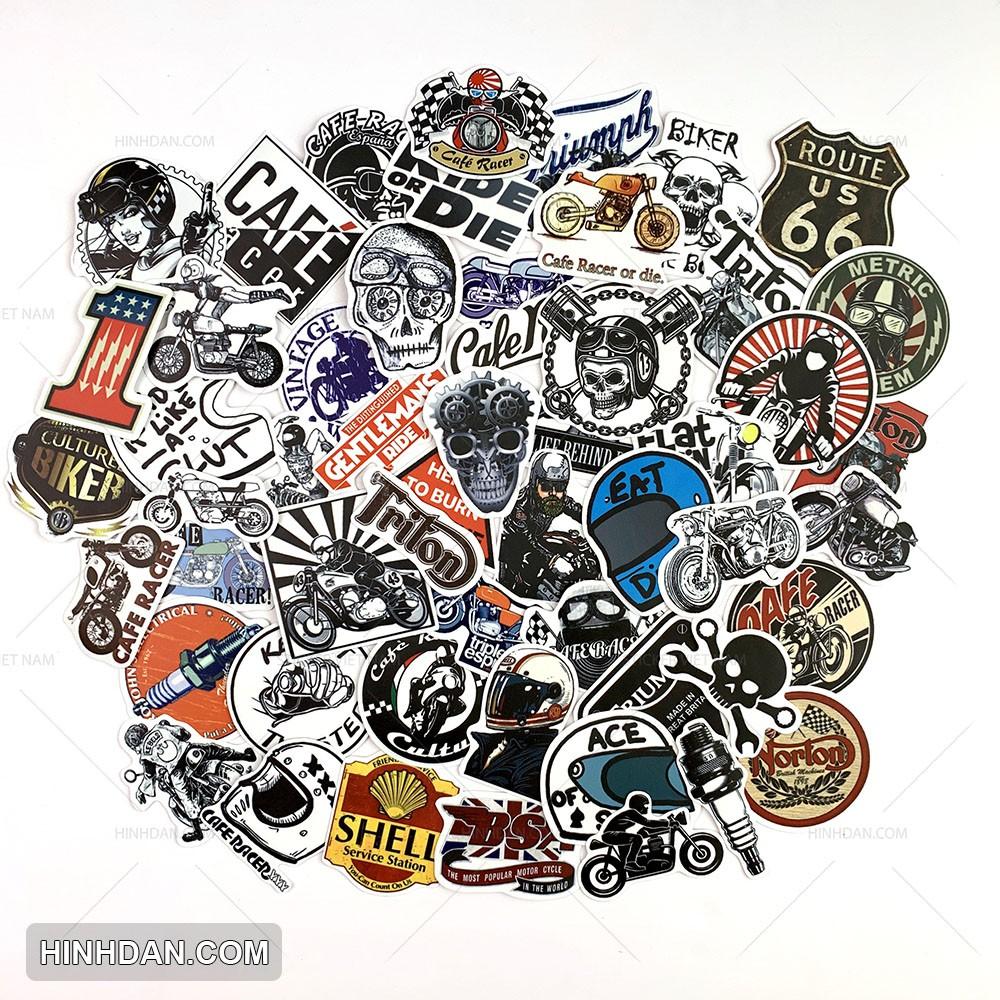 Sticker Xe CAFE RACER - Dán Trang Trí - Chất Liệu PVC Cán Màng Chất Lượng Cao Chống Nước, Chống Nắng, Không Bong Tróc Phai Màu
