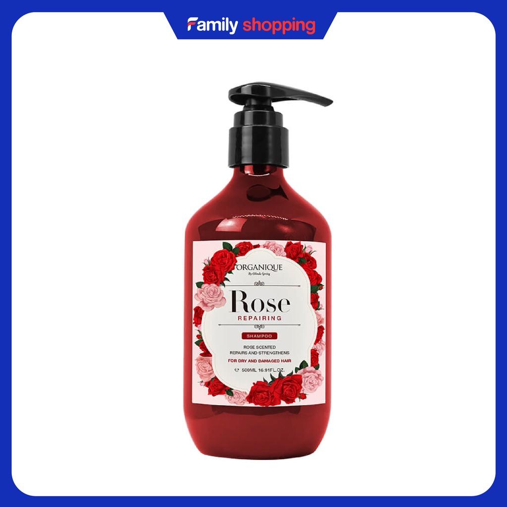Dầu Gội Organique Dưỡng Tóc Hoa Hồng Rose Repairing Shampoo 500ml