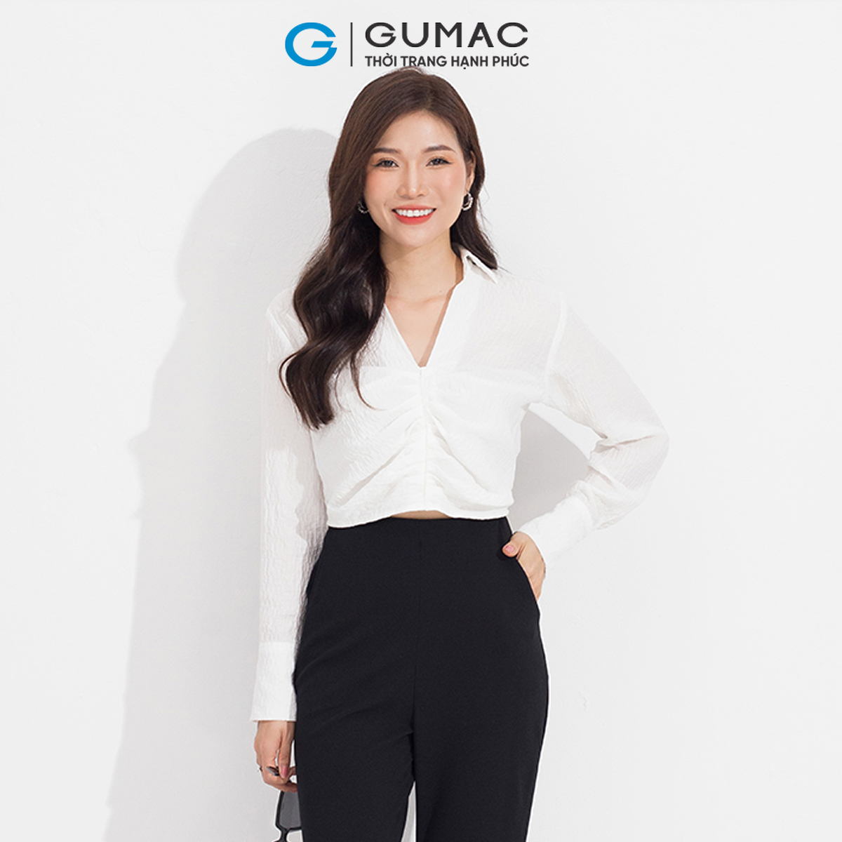 Áo Kiểu xếp nhún GUMAC AD05072