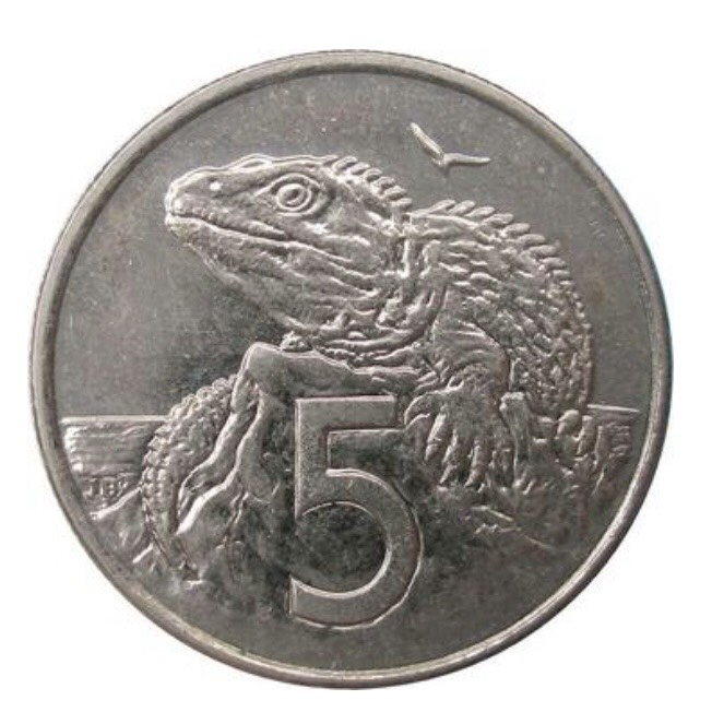 Xu châu Úc, 5 cent New Zealand mới cứng
