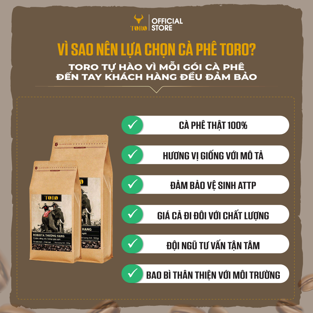 Cà Phê Bột Toro Robusta Thượng Hạng Nguyên Chất 100% | TORO FARM