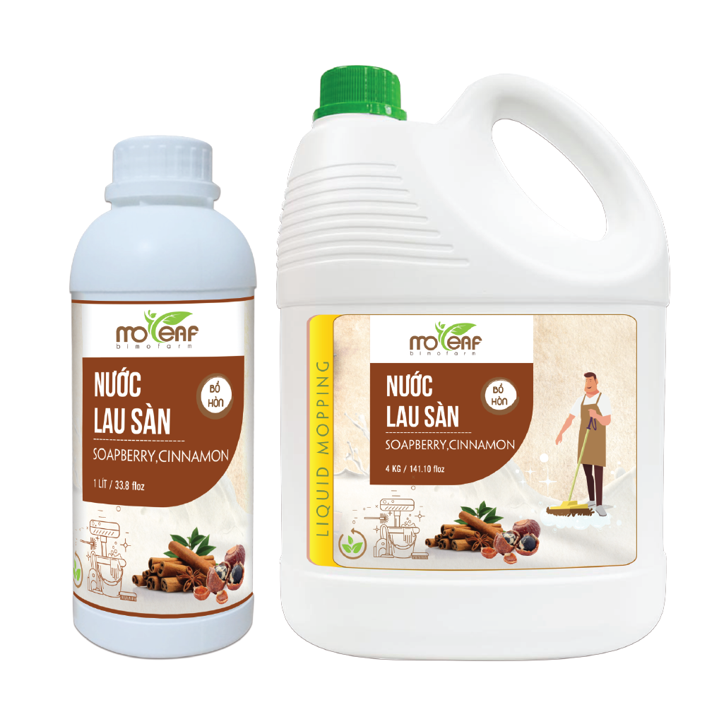 Nước lau sàn Hữu cơ Moleaf đuổi muỗi tinh dầu Quế 1000ml
