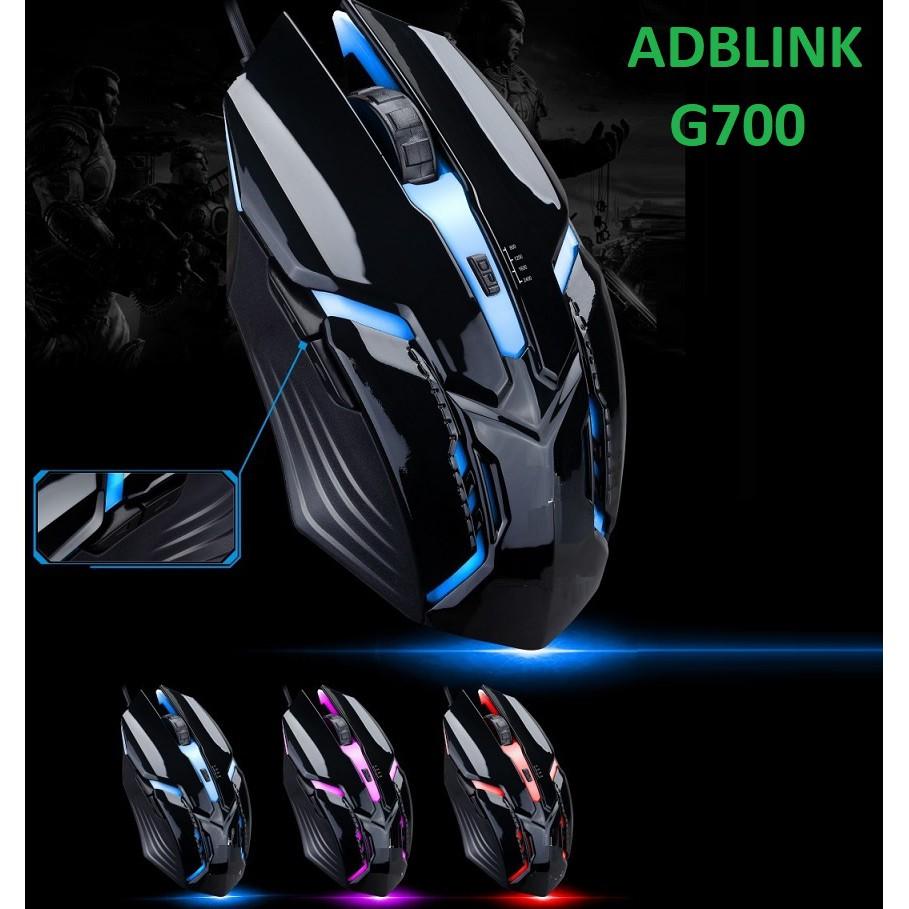 Chuột Quang Chơi Game Có Dây G700 ADBLink Đèn Led Đổi Màu - Hàng Chính Hãng