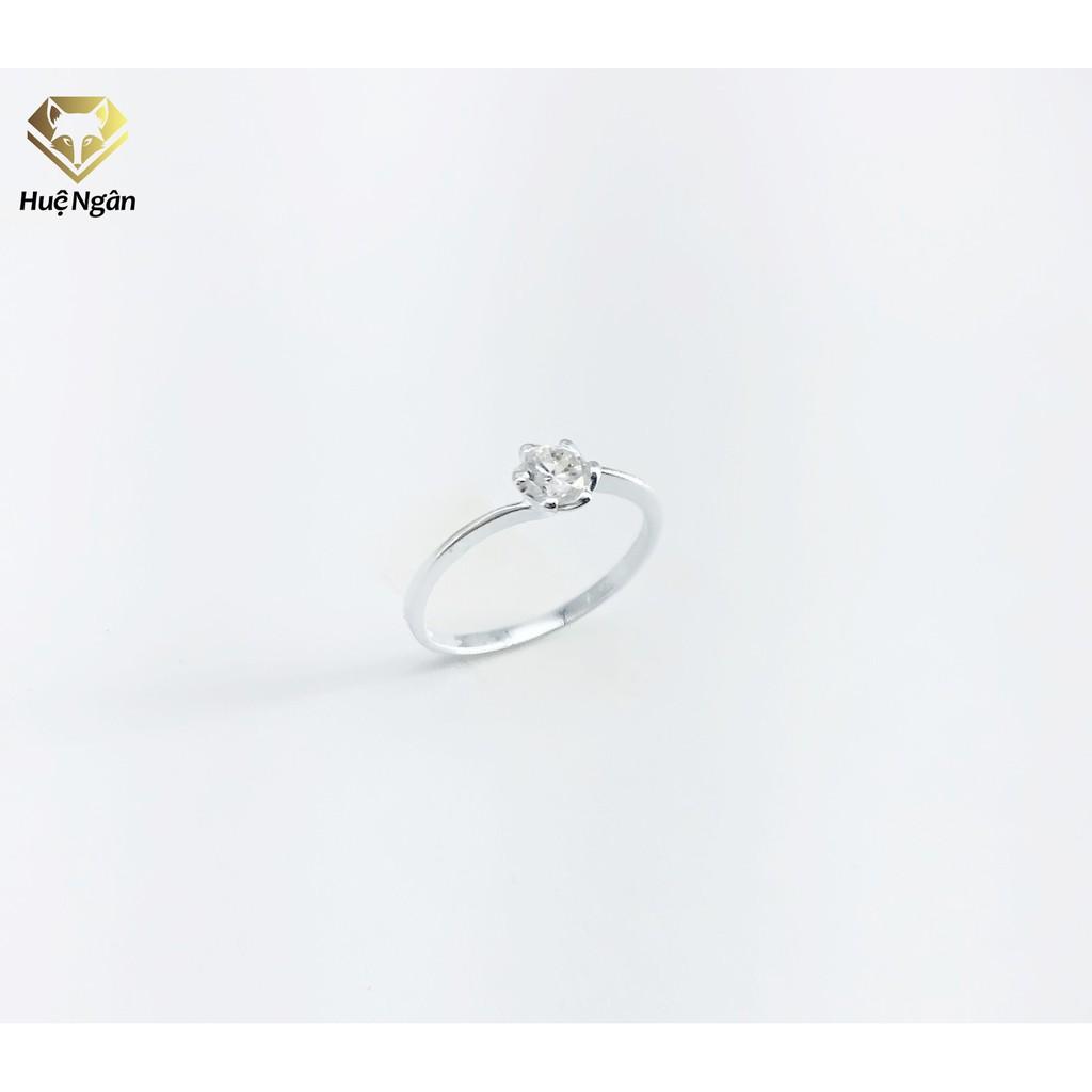 Nhẫn bạc Ý 925 Huệ Ngân - Một viên đá đơn giản xinh xắn TJ021