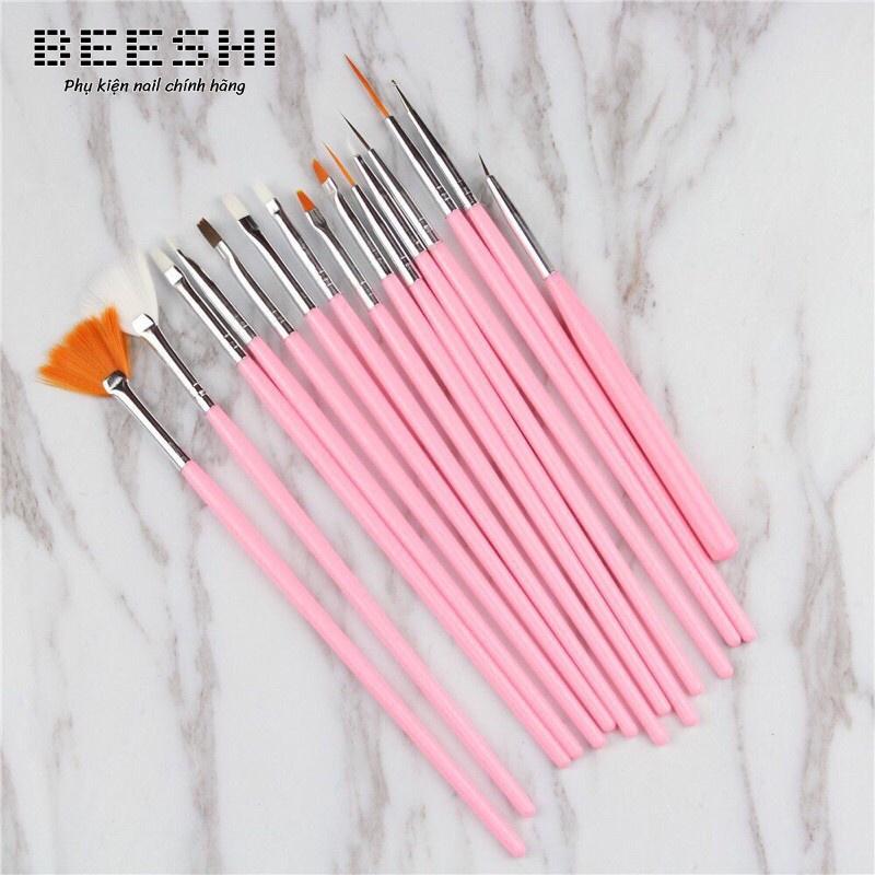 Bộ 15 cọ vẽ móng beeshi shop nail set 15 cọ vẽ móng