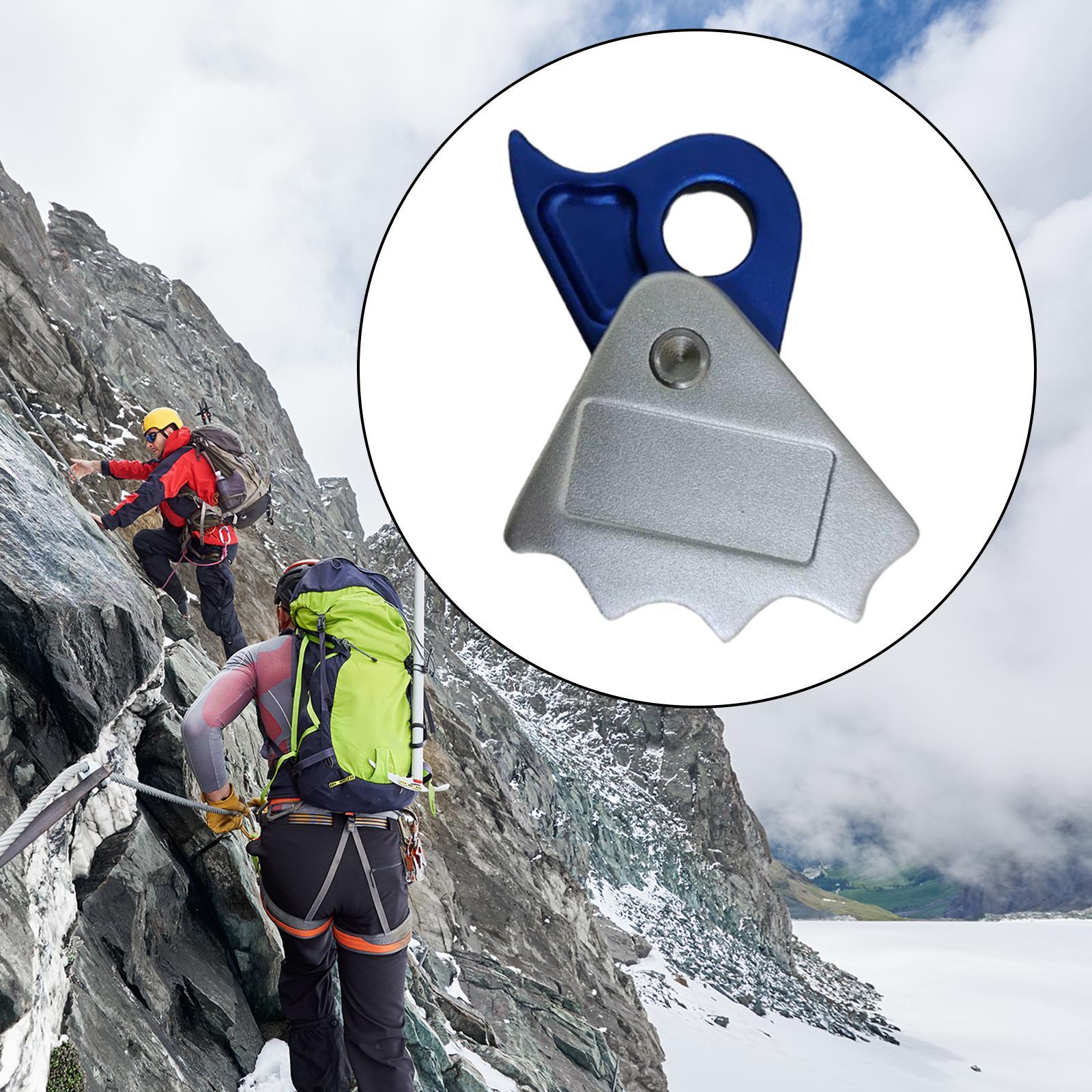 Tree Climbing Rope Grab Grip Clamp Belay Device Lanyard Grab Rigging Equipment Rope Grabber Ascender for Mountaineering, Rock Climbing