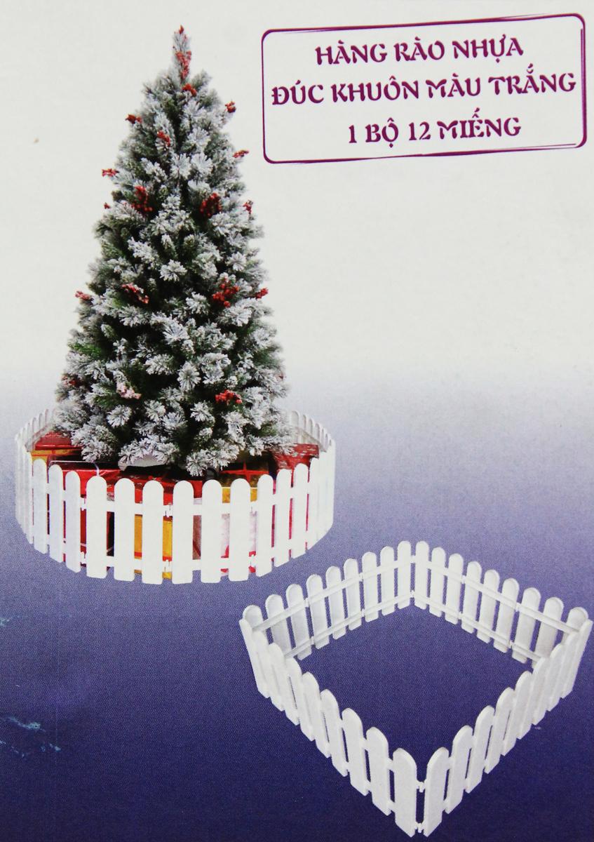Hàng Rào Nhựa Đúc Trang Trí Noel 294 cm - Chaang Chiia LP-HRN - Khuôn Màu Trắng (12 Miếng/Bộ)