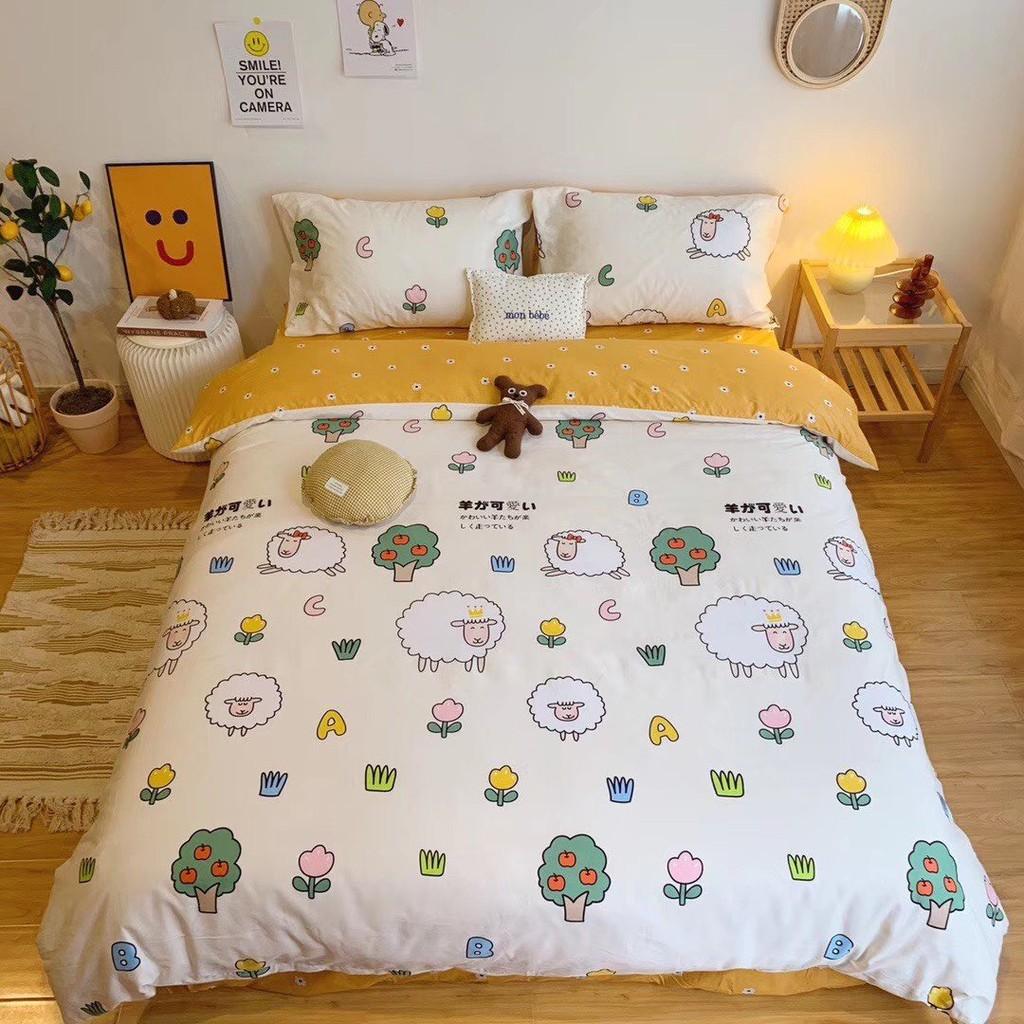 Bộ Chăn Ga Gối Thiết Kế Cotton Living. Mã : Thu_013