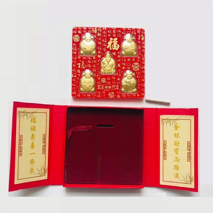 Bộ Ngũ Phúc - Phúc Lộc Thọ Tài Hỷ, vật phẩm phong thủy trưng bày trong nhà, nơi làm việc, mang lại sự may mắn, tài lộc, quà biếu tặng lì xì dịp Lễ Tết đầy ý nghĩa