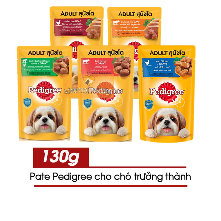 SỐT PEDIGREE DÀNH CHO CHÓ LỚN - CHÓ CON TÚI 130G