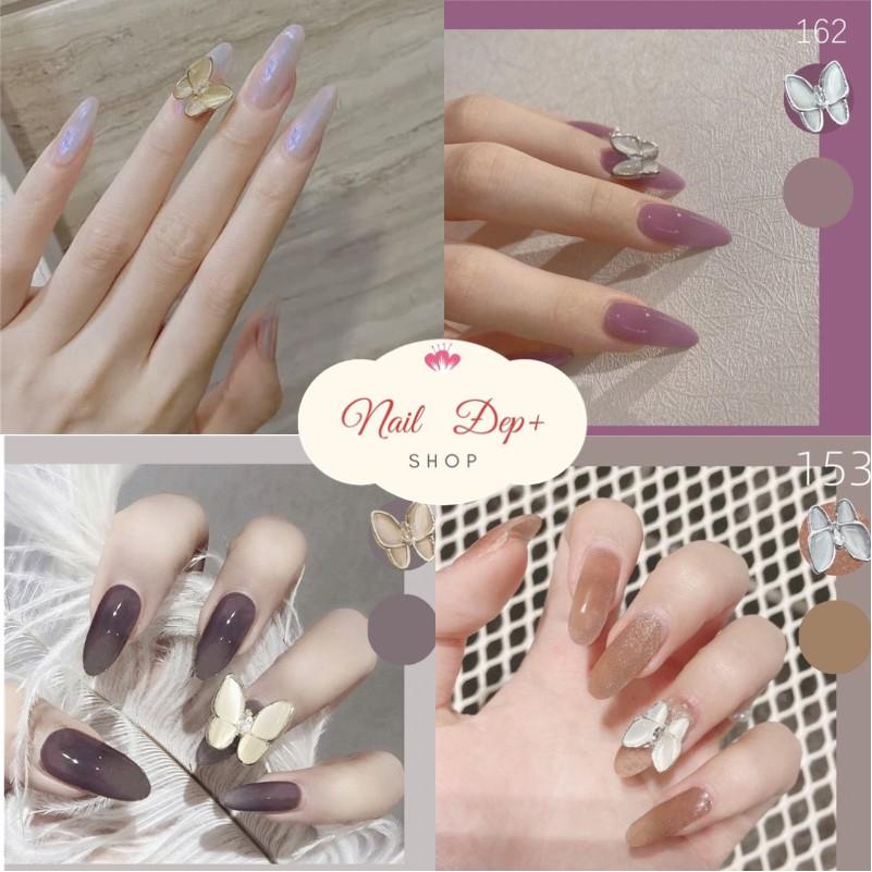 Set 24 móng tay giả , nail giả họa tiết đẹp dễ phối đồ ( kèm keo )