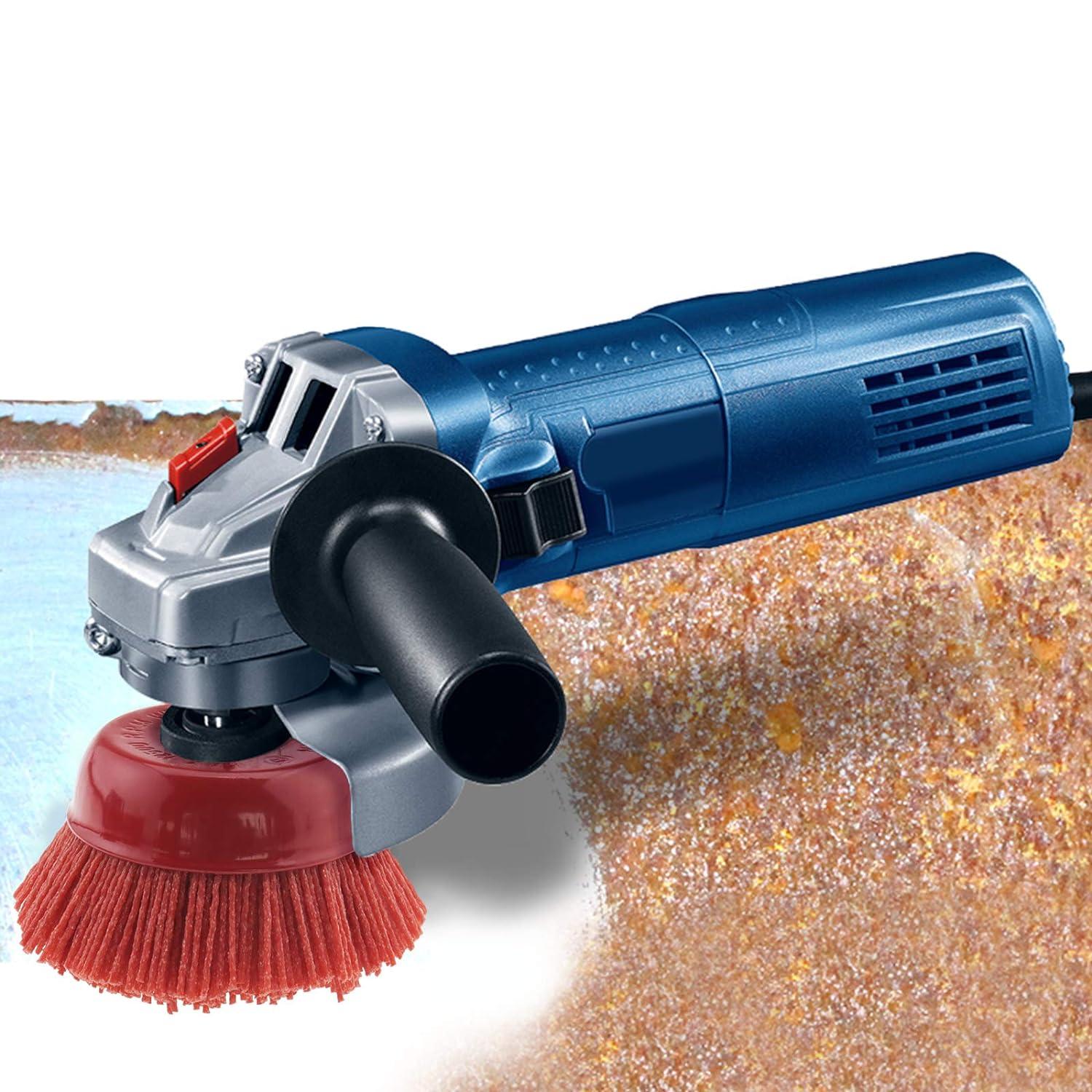 2 gói Bàn chải sợi nylon mài mòn 75mm - M14 x 2 Sợi bên trong - Để đánh bóng, làm sạch, mài và  rỉ sét kim loại - Đỏ