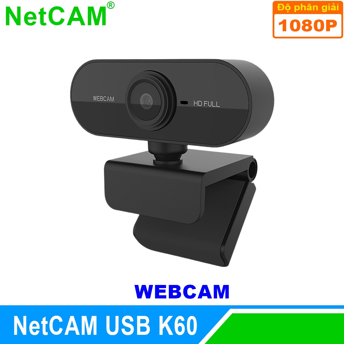 Webcam Netcam USB K60 1080P - Hàng Chính Hãng