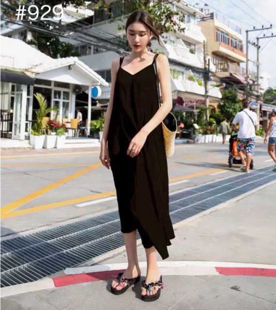 Đầm maxi hở lưng dây đan chéo quyến rũ