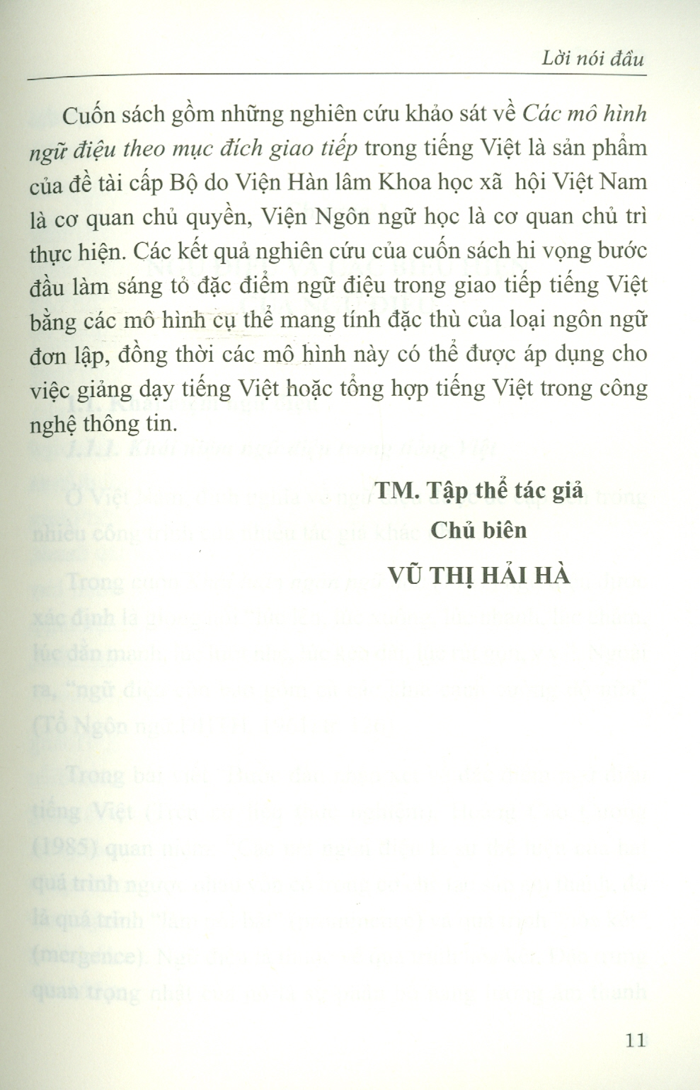 Các Mô Hình Ngữ Điệu Tiếng Việt Theo Mục Đích Giao Tiếp