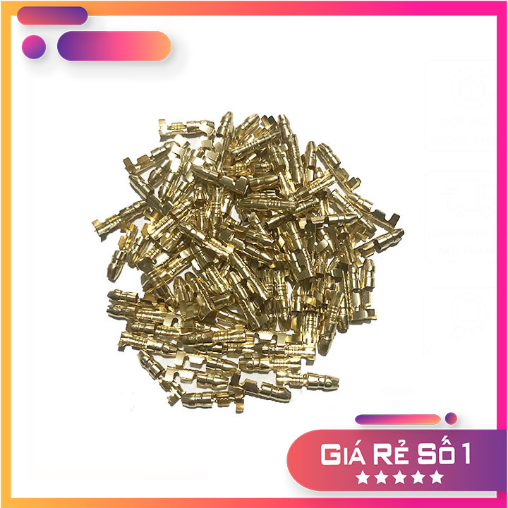 Bộ cốt cos đồng đầu cắm, đực + cái + vỏ nhựa điện xe máy 3.5mm ( bộ 10 và bộ 50)