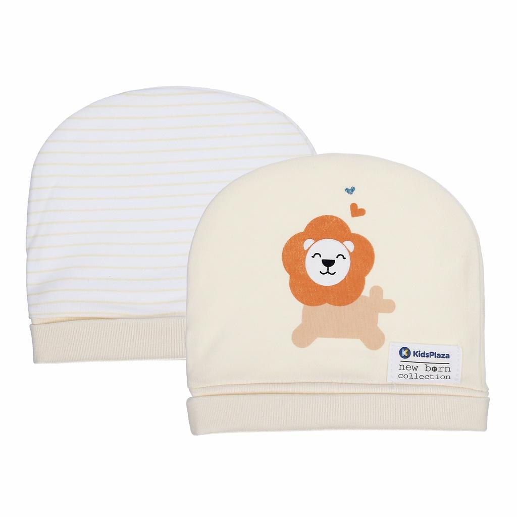 Set 2 mũ sơ sinh cotton Kids Plaza BA21 (Nhiều màu