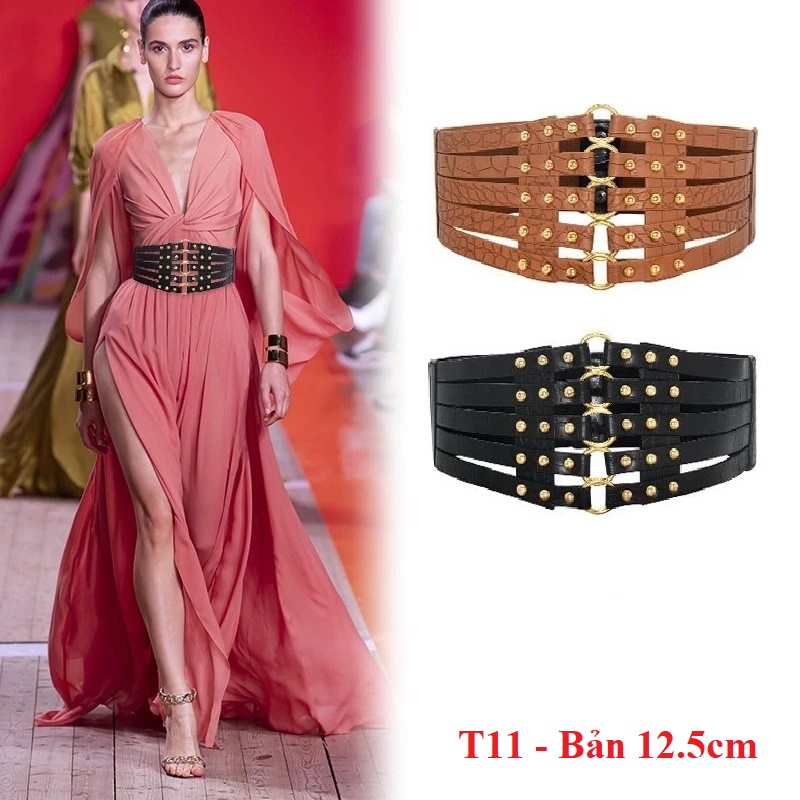 Đai váy nịt nữ Belt nịt nữ bản to 12.5cm T11 Xinh