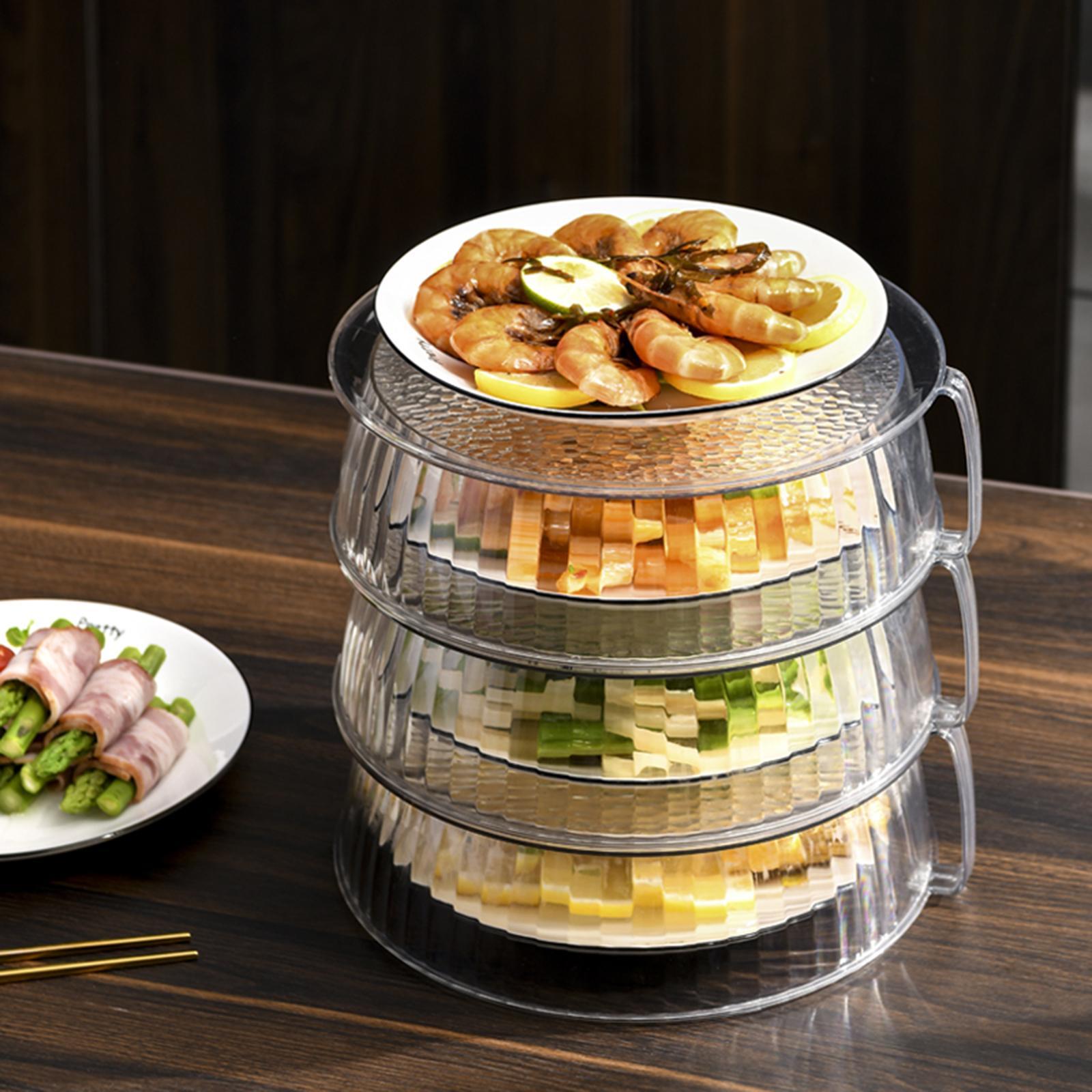 Clear Portable Storage Container Box Dust Proof Stackable for Kitchen Home