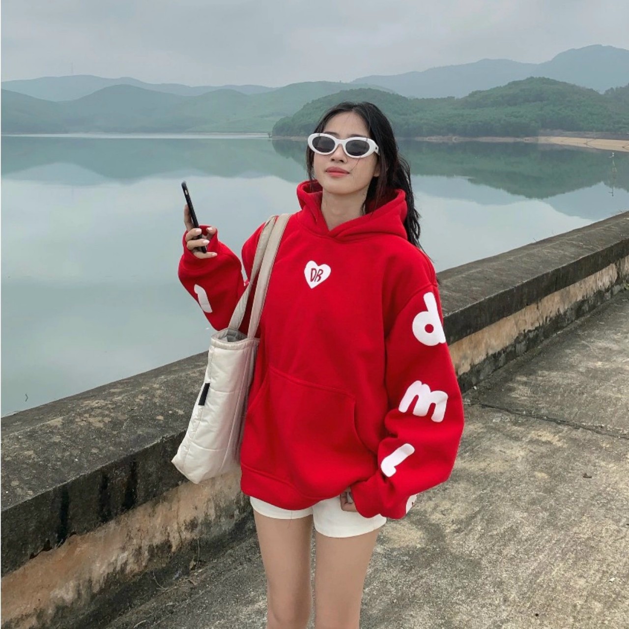 Áo khoác hoodie HEART, áo khoác nỉ form rộng có mũ nam nữ unisex, áo hoodie cặp đôi chống nắng