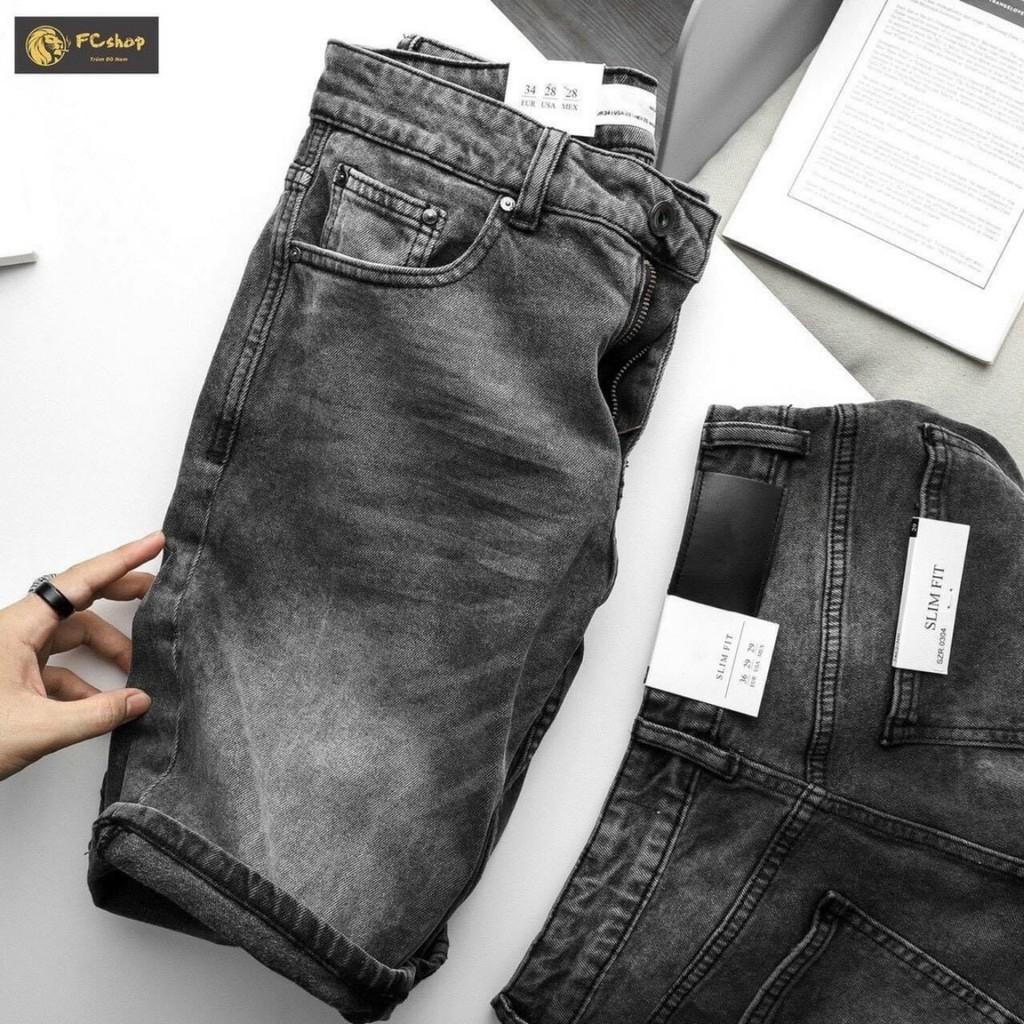 Quần Short Jean Nam Đẹp Vải Jean Cotton Cao Cấp Co giãn - Skymen236