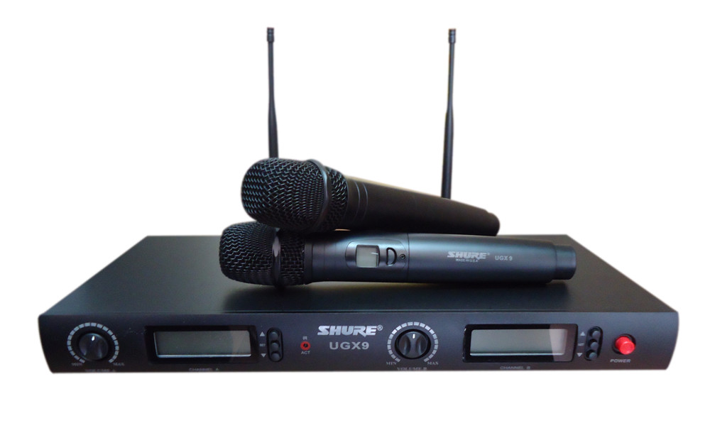 BỘ MICRO KARAOKE KHÔNG DÂY  SHURE UGX9 - HÀNG NHẬP KHẢU