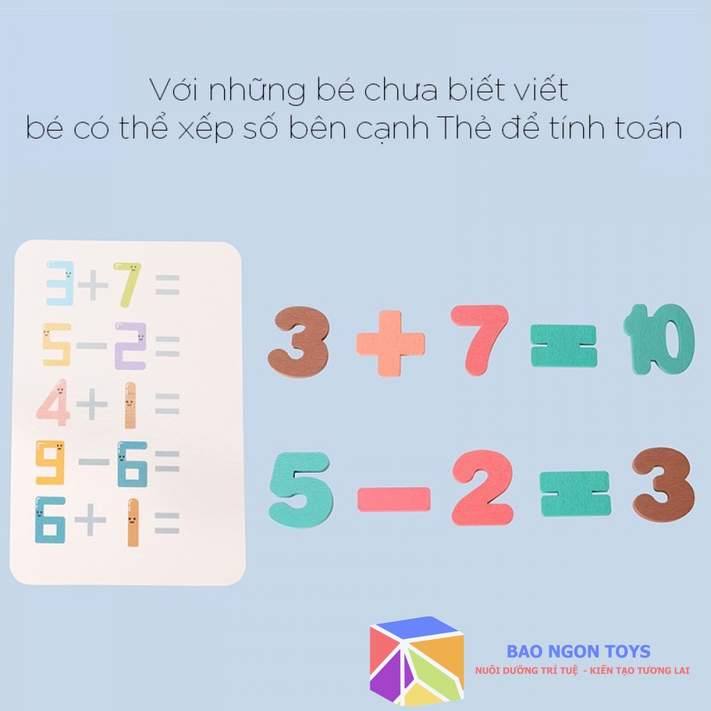 BỘ GIÁO CỤ THẺ HỌC TOÁN KÈM QUE TÍNH GIÚP BÉ HỌC ĐẾM VÀ THỰC HÀNH CÁC PHÉP TOÁN CỘNG TRỪ CƠ BẢN - DG103