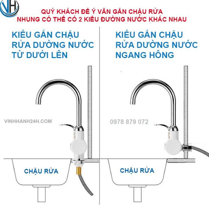 Vòi Nước Nóng lạnh trực tiếp tắm giặt rửa chén Bát