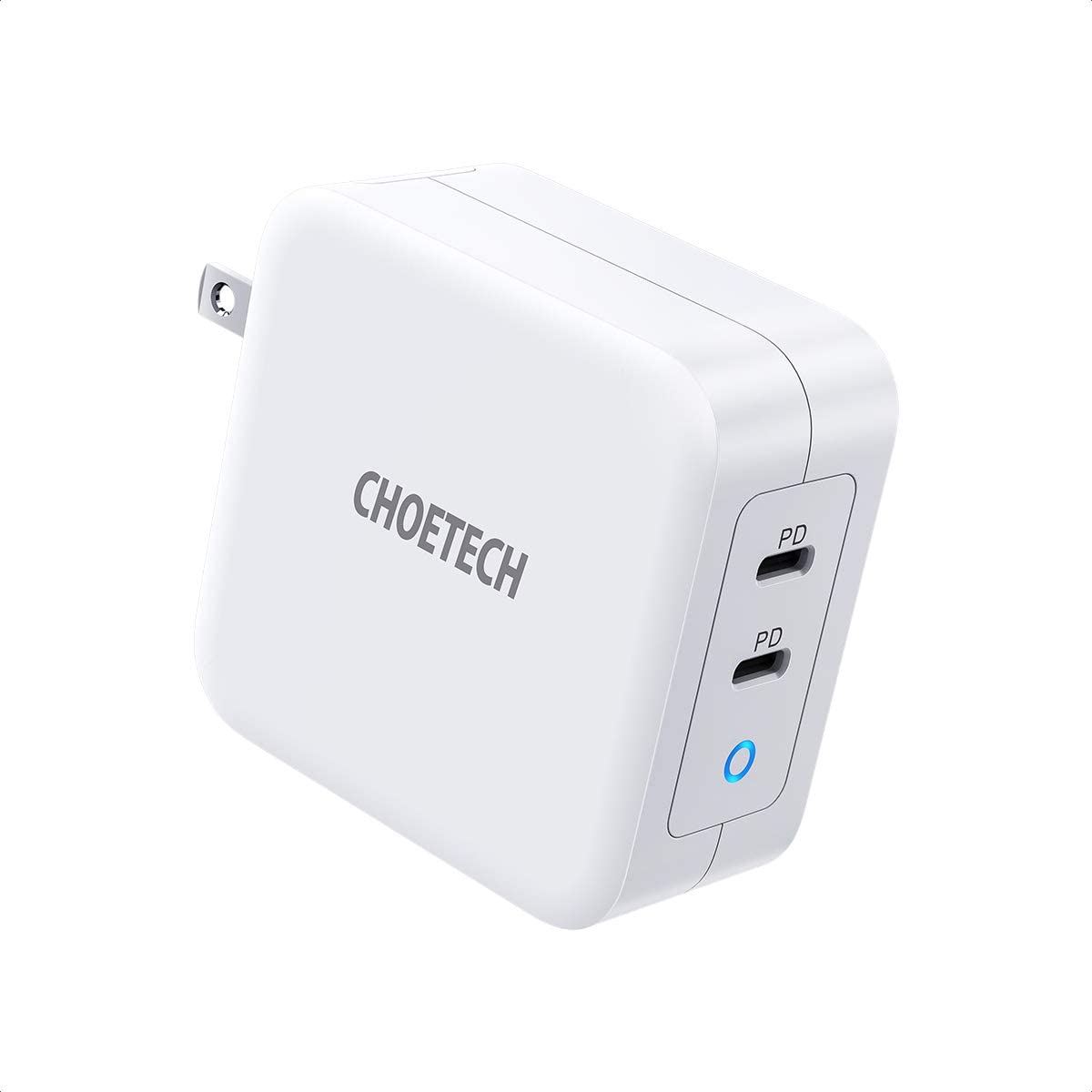 Adapter Củ Sạc 100W 2 Cổng Type C cho Macbook, Laptop, Smartphone CHOETECH PD6008 Kèm Dây Cáp Type C to C 100W - Hàng Chính Hãng