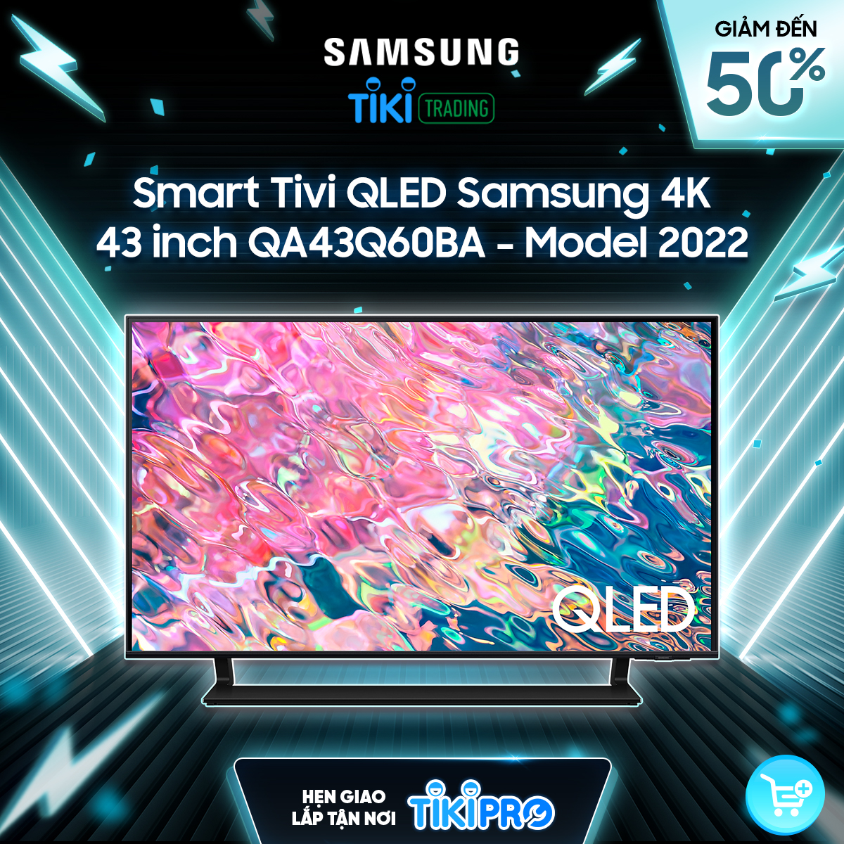 Smart Tivi QLED Samsung 4K 43 inch QA43Q60BA - Model 2022