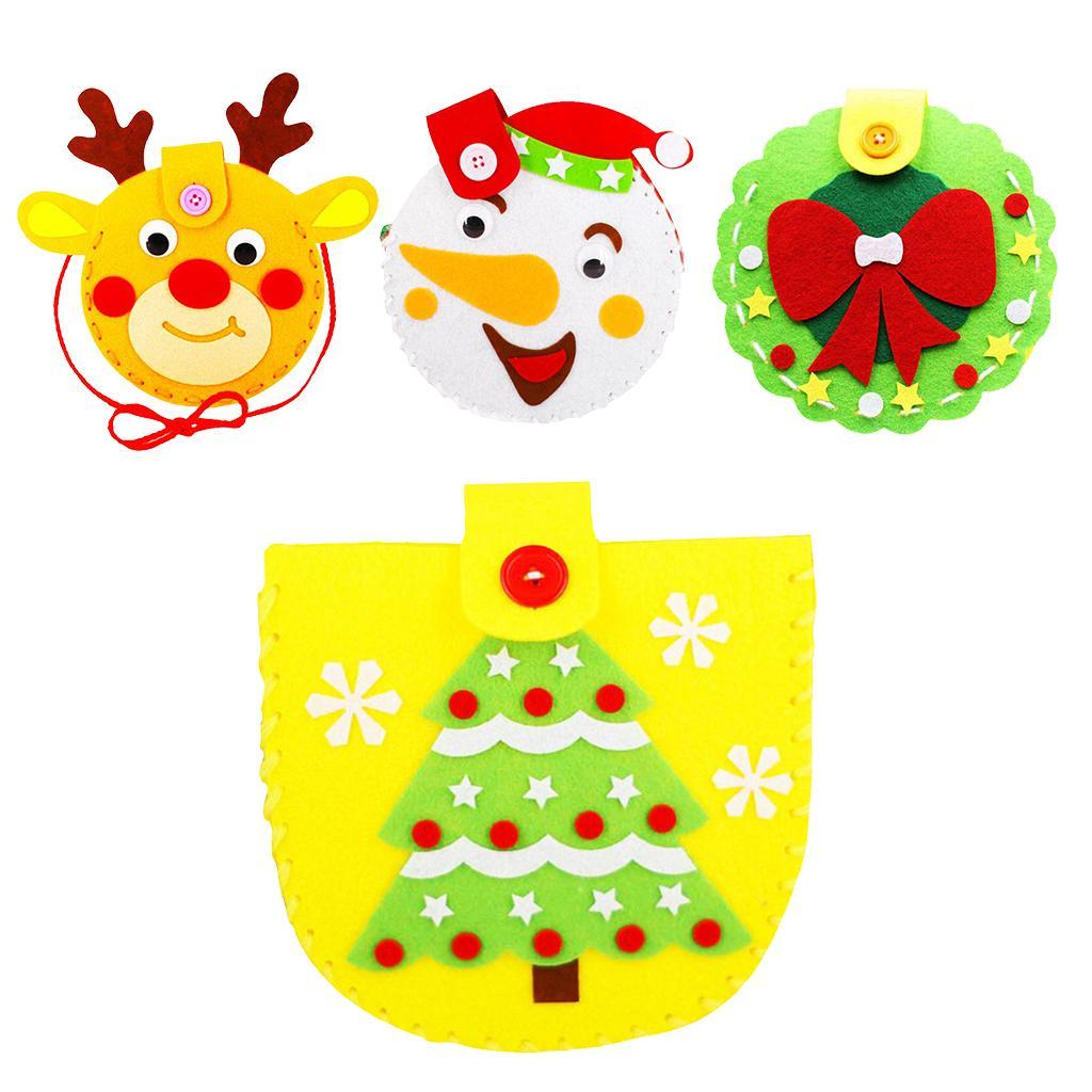 DIY Handmade Christmas Gift Bag Needle Felting Kit for Children Kids Crafts