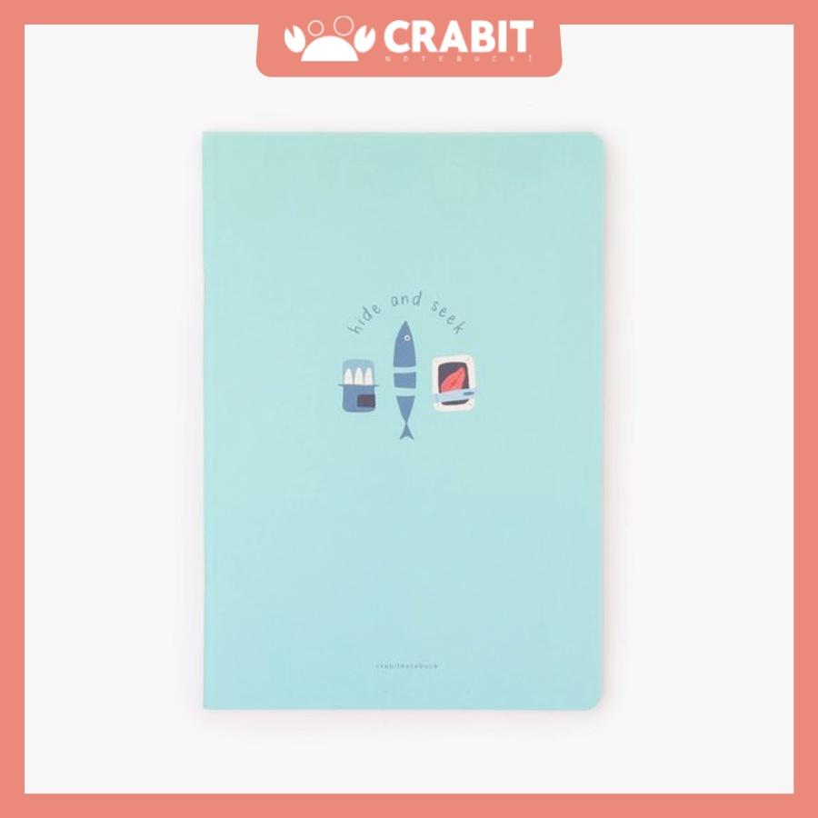 Vở grid ô vuông 120 trang Crabit vở học sinh ghi chép - Hide &amp; Seek Cá