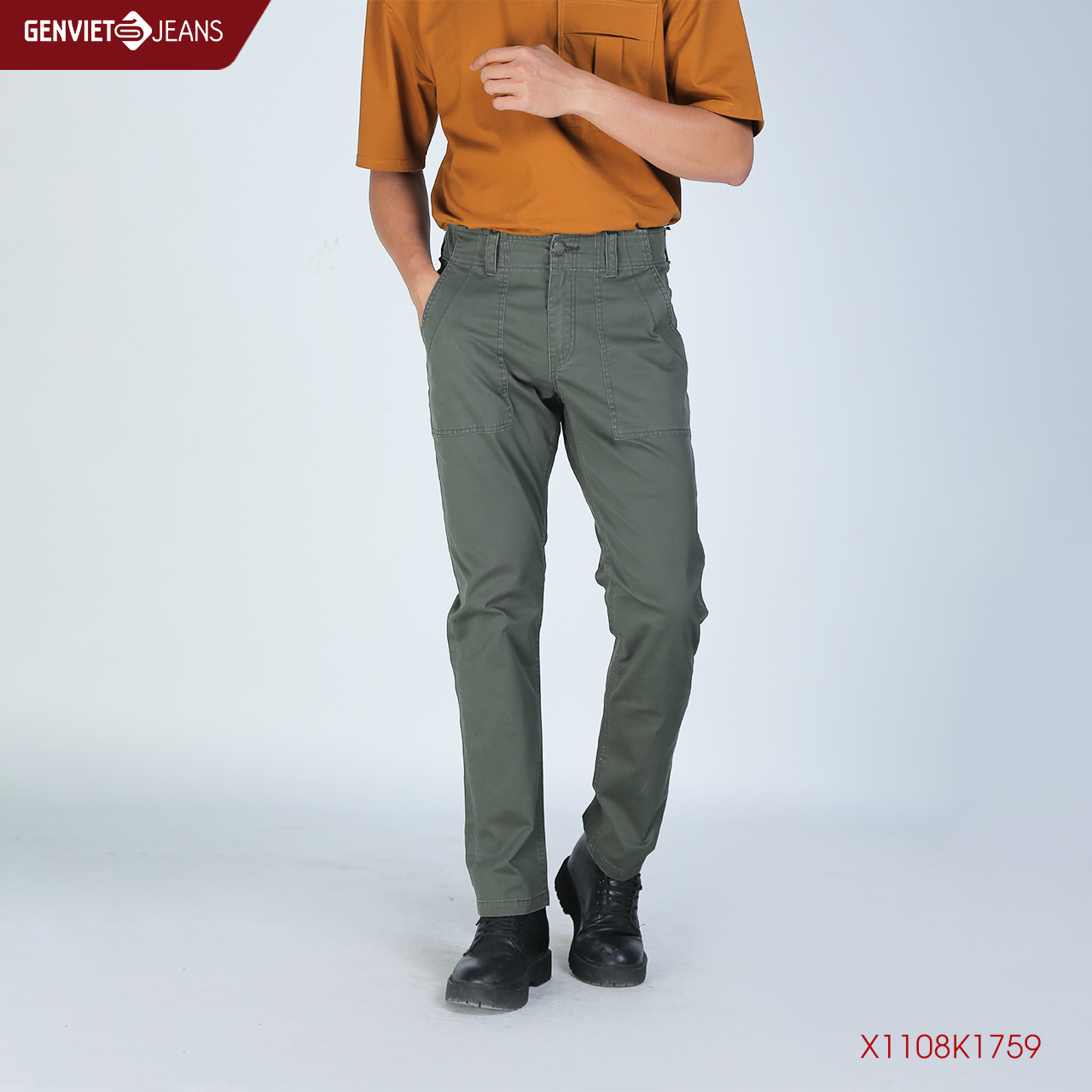 Quần Dài Nam Kaki Safari  X1108K1759 GENVIET