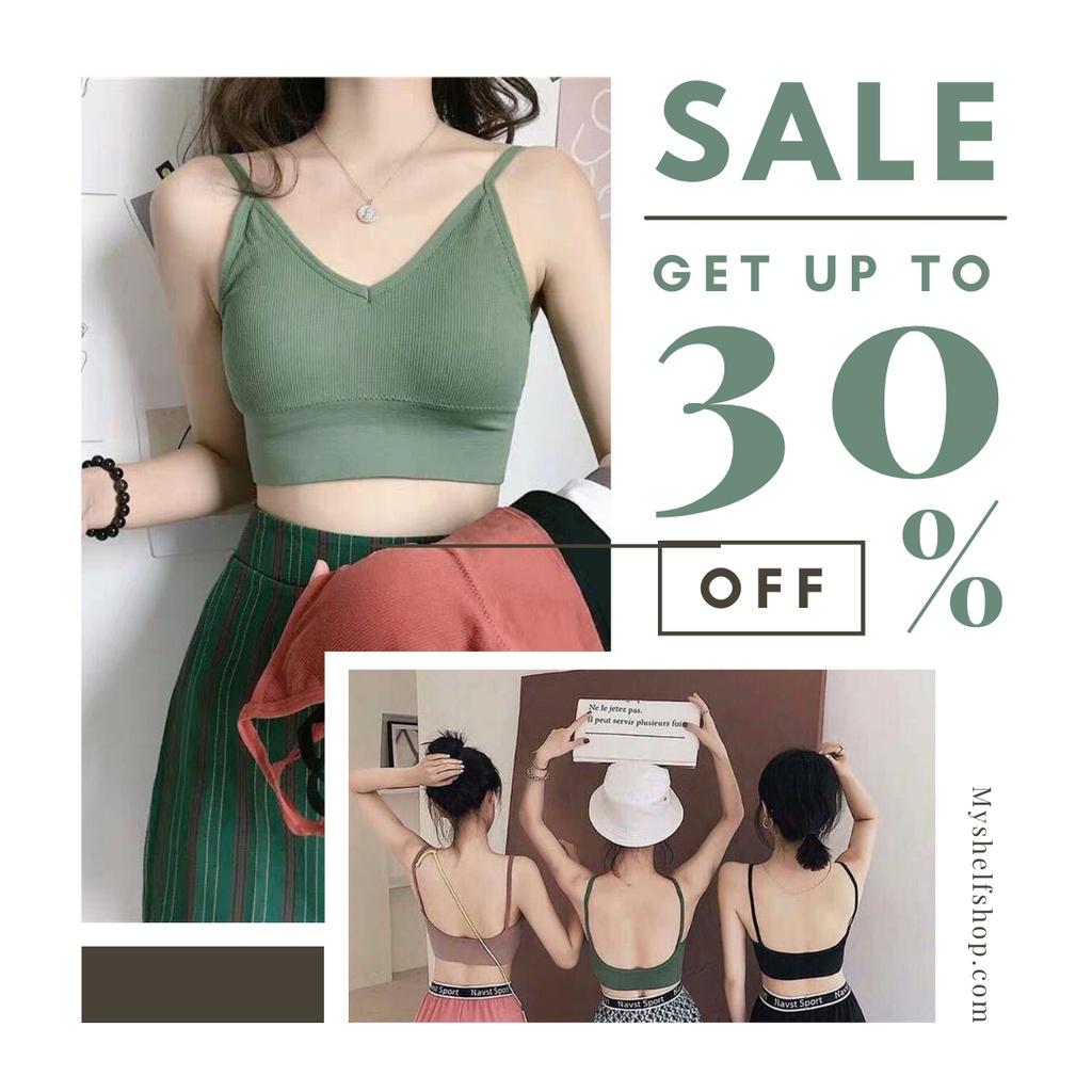 M65. Áo bra nữ 2 dây tập gym chữ U hở lưng, áo ngực không gọng nâng ngực gợi cảm co giãn mẫu BIGU