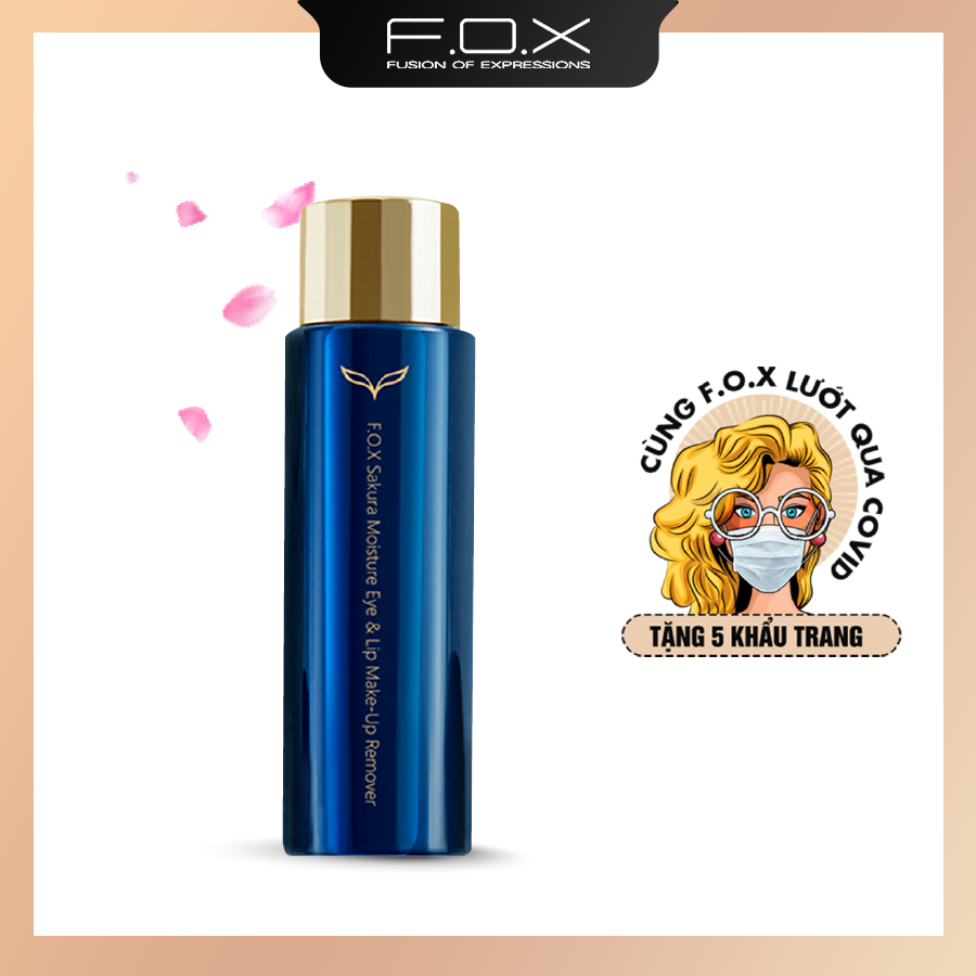 Dầu Tẩy Trang Mắt - Môi Hoa Anh Đào FOX Sakura Moisture Eye & Lip Make-Up Remover 100ml