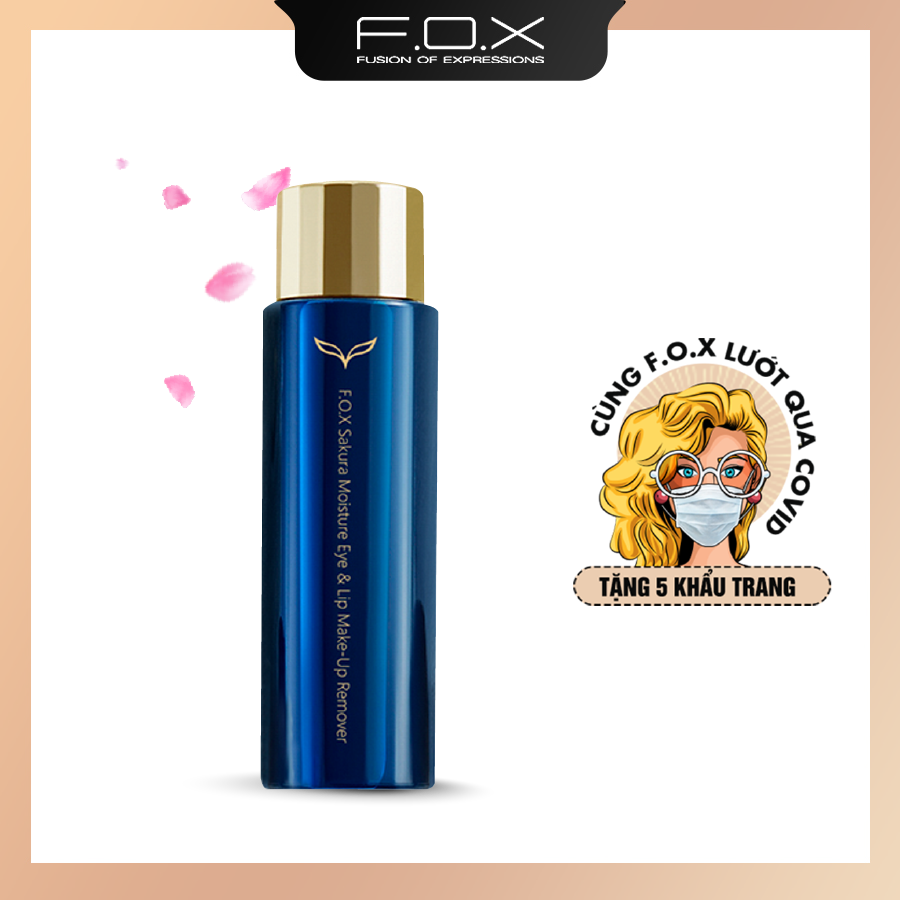 Dầu Tẩy Trang Mắt - Môi Hoa Anh Đào FOX Sakura Moisture Eye &amp; Lip Make-Up Remover 100ml