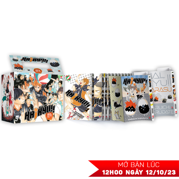 Premium Boxset Haikyu!! - Tập: 1 - 15 (Bộ 15 Cuốn) - Tặng Kèm Bìa Áo Hiệu Ứng UV + Bìa Áo Hiệu Ứng Metalize