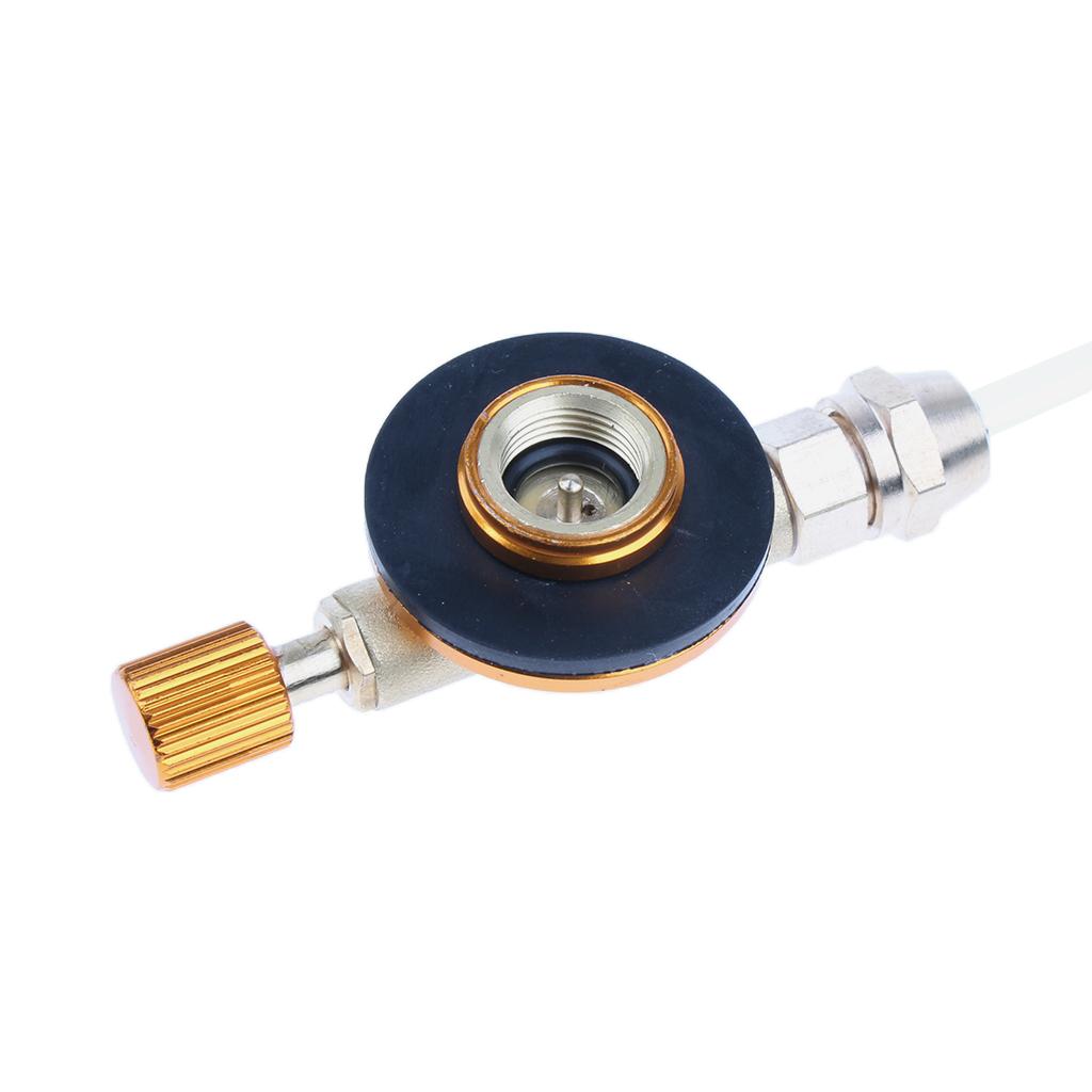 2 Stage Hose Pipe Propane Adapter for Flat Gas Tank Camping Stove