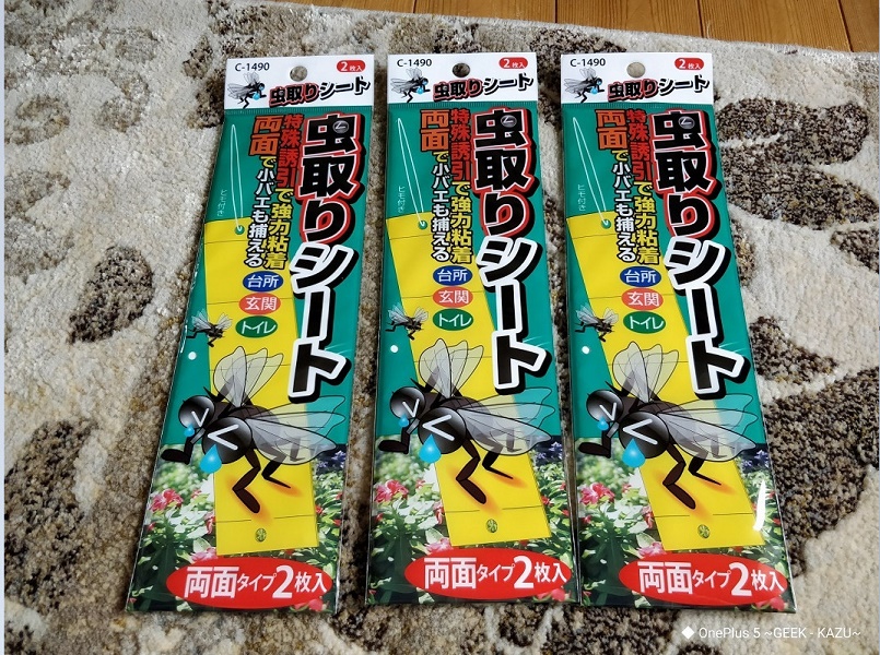Miếng dính bẫy côn trùng 2 mặt Sanada Seiko - Hàng nội địa Nhật Bản (#Made in Japan)