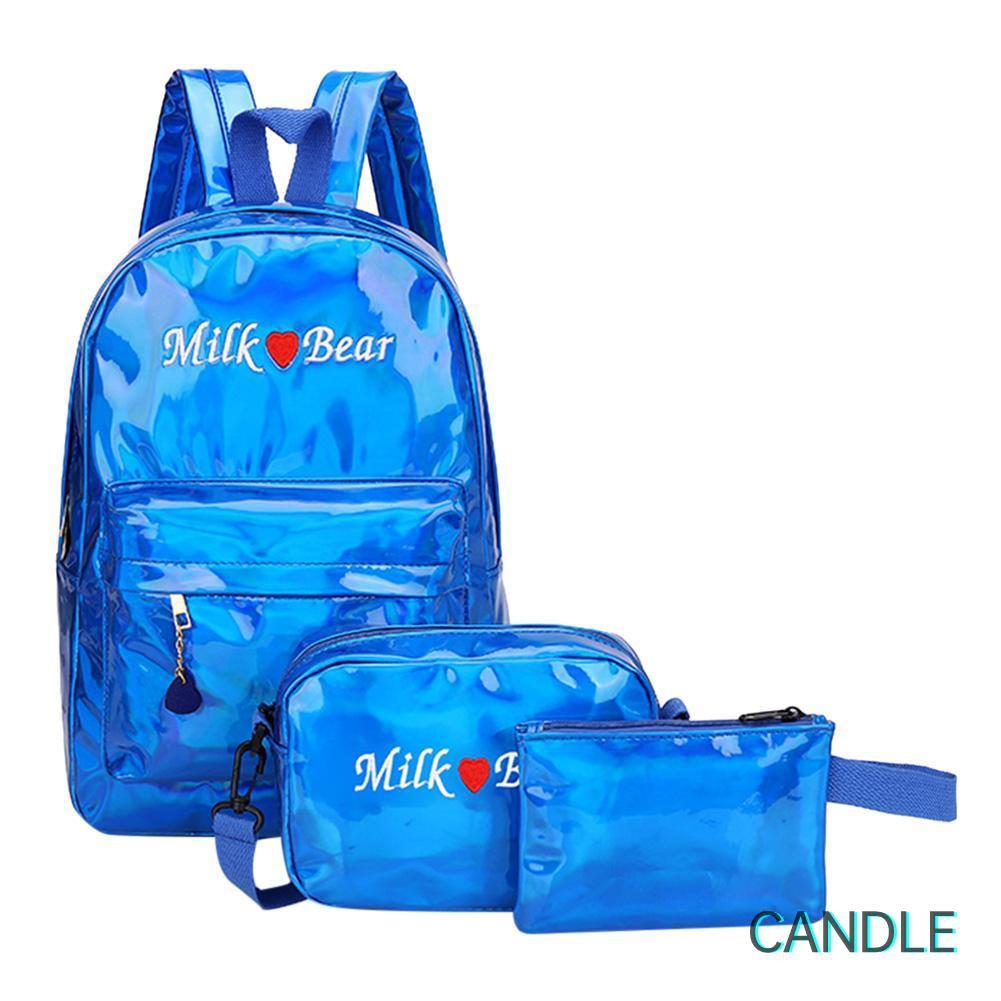 Set 3 Ba Lô Túi Ví Da Thời Trang Unisex