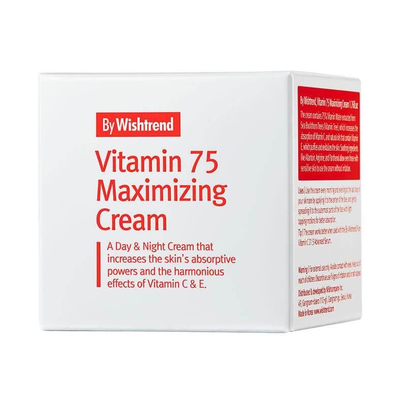 Kem Dưỡng Sáng Da, Chống Lão Hoá Giàu Vitamin By Wishtrend Vitamin 75 Maximizing Cream 50ml + Tặng Kèm 1 Băng Đô Tai Mèo Xinh Xắn ( Màu Ngẫu nhiên)