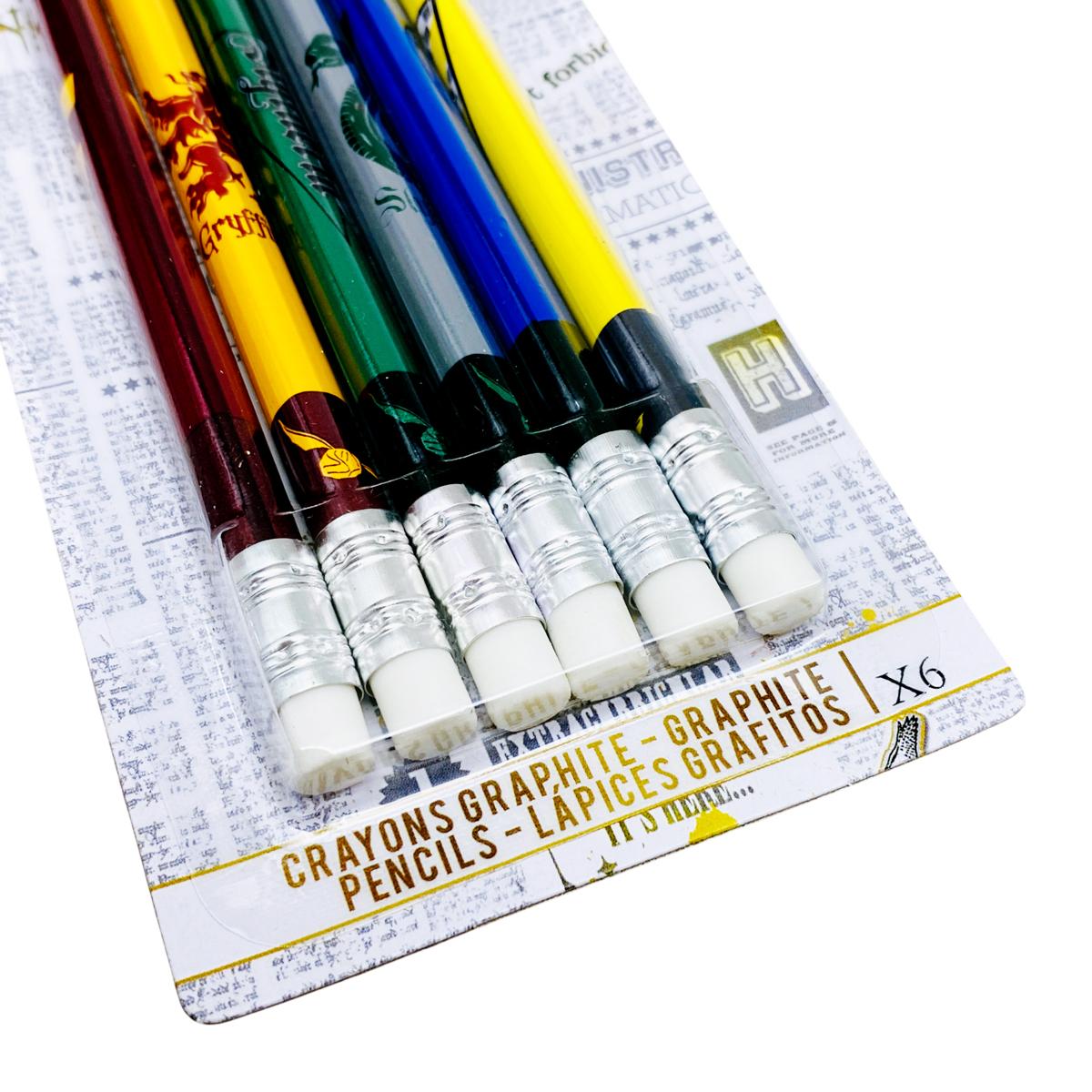 Vỉ 6 Bút Chì HB Có Gôm Harry Potter - Maped