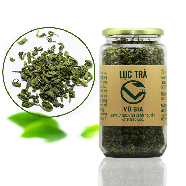 Lục Trà Nguyên Chất Bảo Lộc Vũ Gia (100gr/hũ)