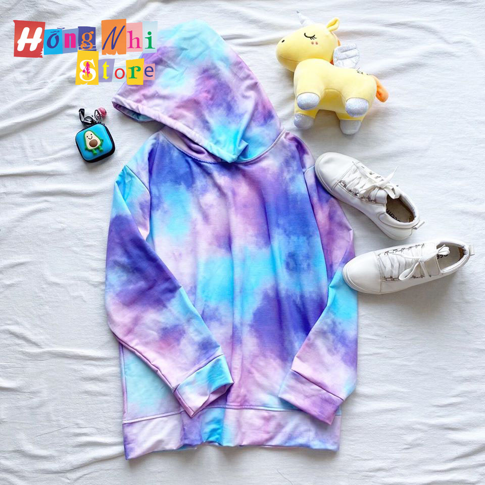 Áo Hoodie 3D V4 Mẫu Mới - Hoodie Loang Màu 3D Dáng Rộng Unisex Nam Nữ Mặc Được