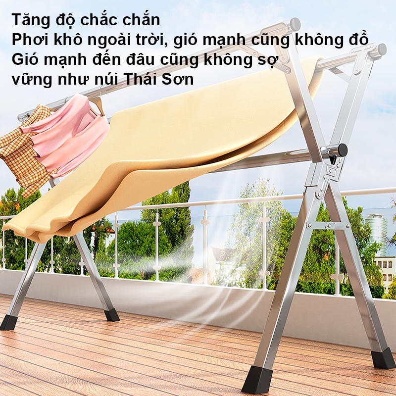 Giàn Phơi Quần Áo Sào Treo Đồ Thông Minh Dạng Giá Phơi Gấp Gọn Có Thiết Kế Kiểu Sào Inox Cao Cấp Siêu Bền