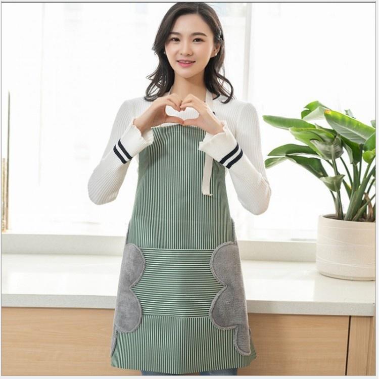 TẠP DỀTẠP DỀ NẤU ĂN HÌNH KẺ SỌC CHỐNG THẤM NƯỚC DẦU MỠ CÓ KHĂN LAU BÊN HÔNG TIỆN LỢI