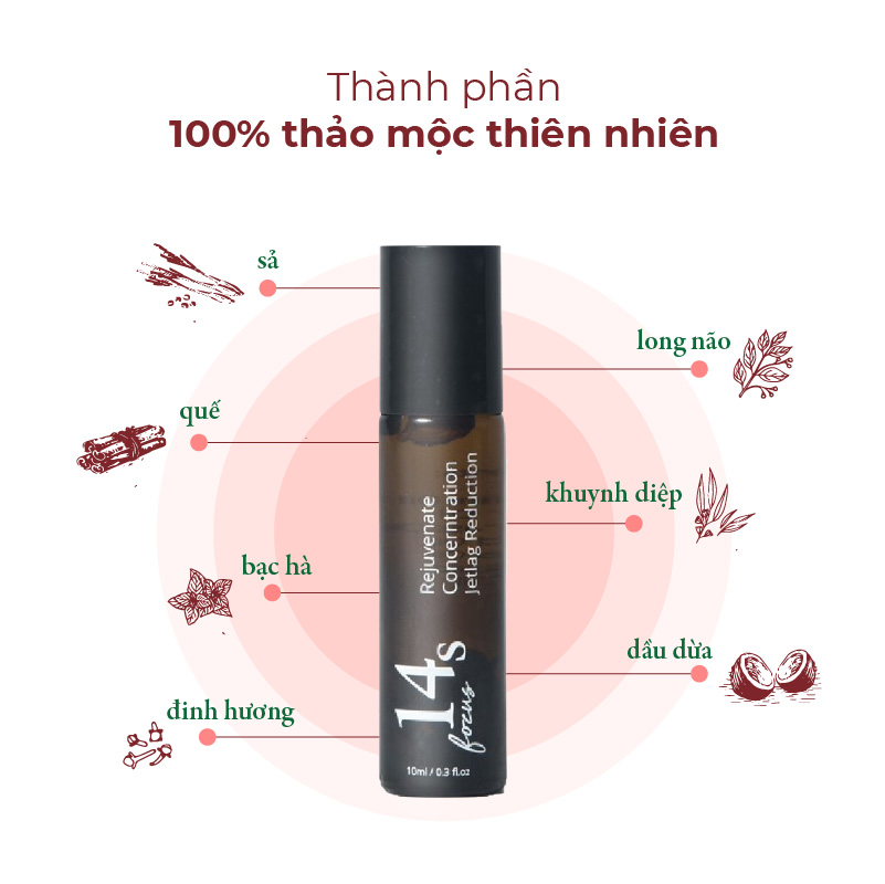 Tinh Dầu Lăn - 14S - Focus - Tập Trung, Phấn Chấn