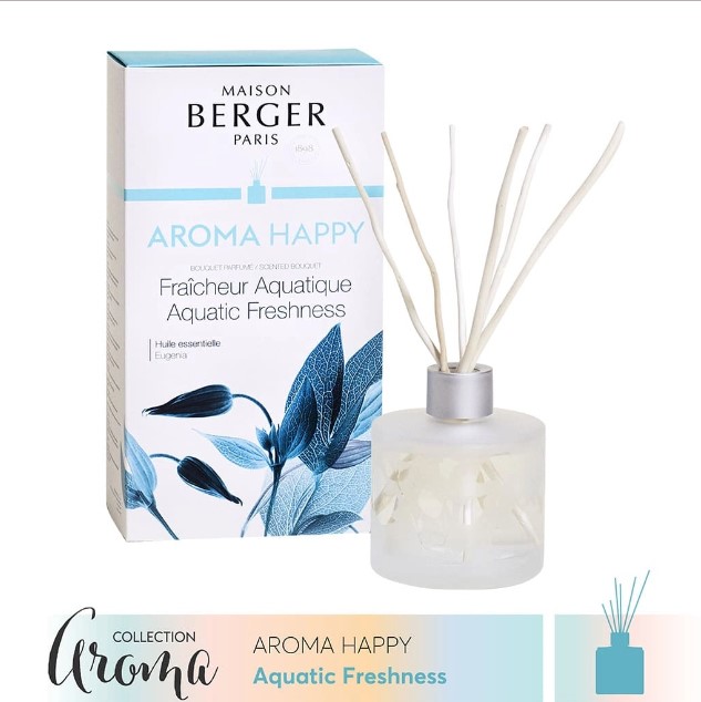 Maison Berger - Lọ tinh dầu khuếch tán hương 180ml Aroma Focus/ Aroma Happy/ Aroma Relax/ Aroma Respire