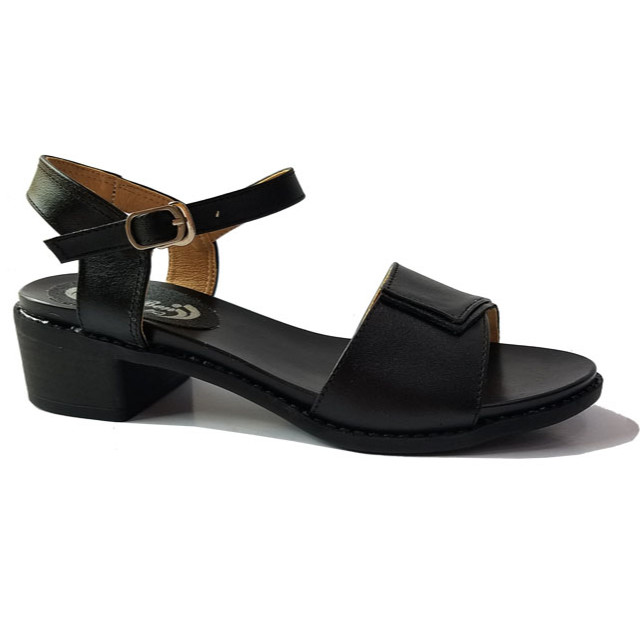 Giày sandal cao gót nữ da bò gót cao 4 cm HKT4